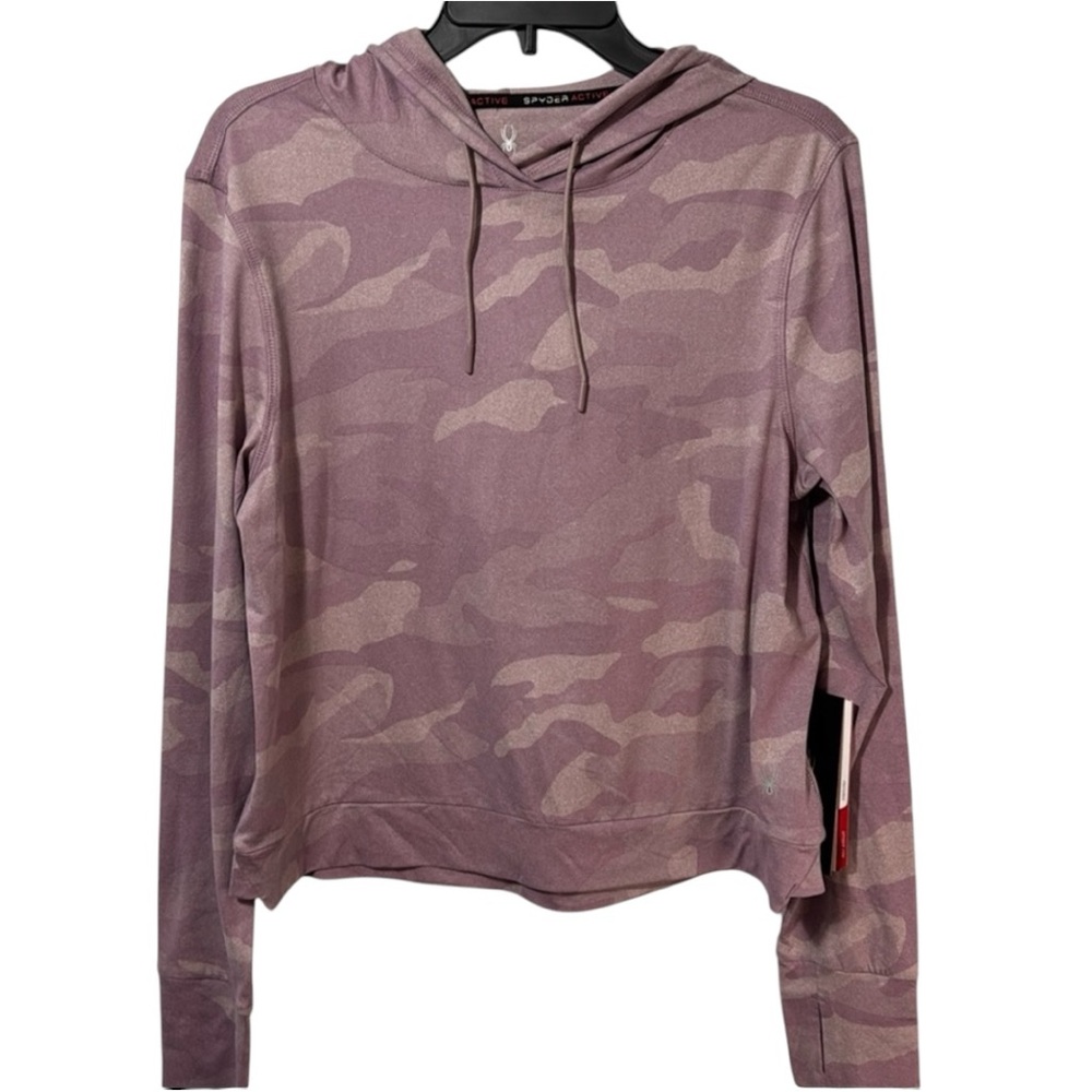 Spyder Sweatshirt Purple Camo Crop Hoodie in Size M NWT